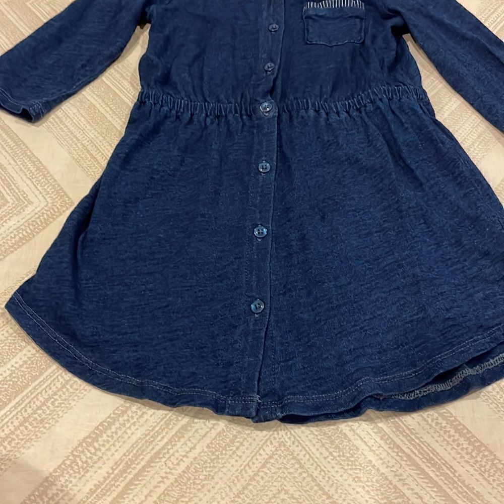 Splendid Girls Navy Blue Collared Dress - Picture 5 of 7
